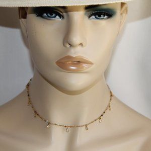 14 kt Gold Plated Necklace with Swarovski Crystals